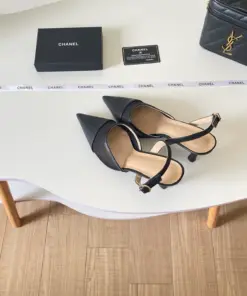 Alternative view of 新作CHANELシャネル ポインテッドトゥ ハイヒール サンダル CHANEL0015